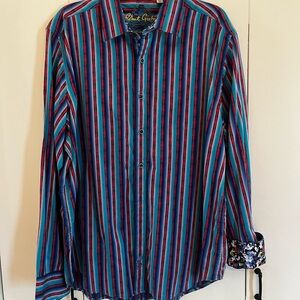 Robert Graham Men's Multicolor Striped Shirt